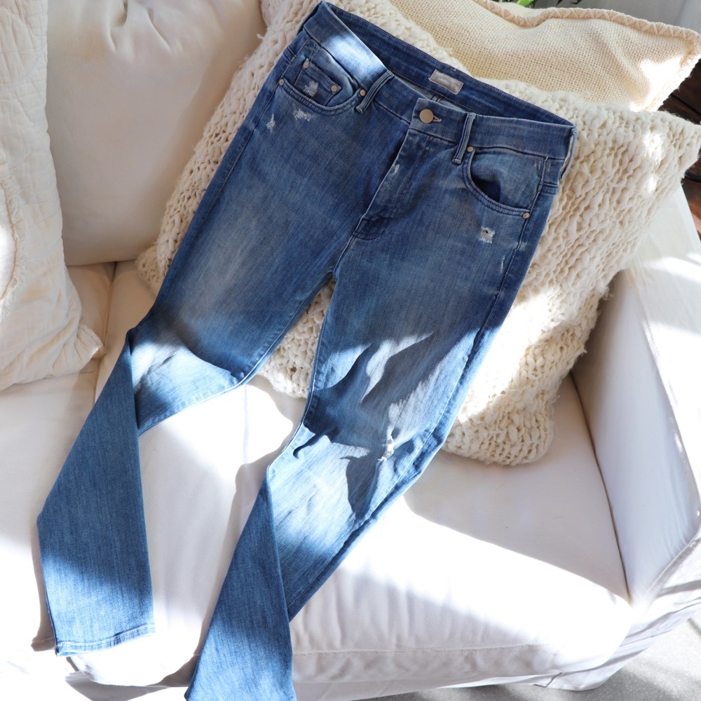 Mother high waisted looker jeans, Light Graffiti.